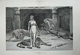 1886 Stanley Berkley Fine Art Lions Tigers Lady Tamer