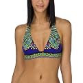 Xhilaration&reg; Juniors Feather Like Print Triangle Bikini Top - Blue/Green/Pink