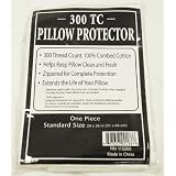 2 x 300TC Thread Count Cotton Pillow Protector Good quality Standard White by 