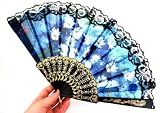 Designer F�cher Motiv "G�nseblumen" edles Design Handf�cher