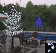 8.5' Pre-Lit LED Outdoor Christmas Tree Decoration - Frosted White Flower Lights