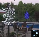 8.5' Pre-Lit LED Outdoor Christmas Tree Decoration - Frosted White Flower Lights