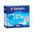 Verbatim 94760 700 MB 52x DataLifePlus Branded Recordable Disc CD-R, 10-Disc Slim Case