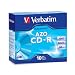 Verbatim 94760 700 MB 52x DataLifePlus Branded Recordable Disc CD-R, 10-Disc Slim Case