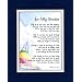 "For My Brother" Touching 8x10 Poem, Double-matted In Navy/White And Enhanced With Watercolor Graphics.