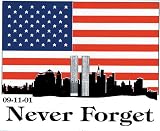 Never Forget American Flag Sticker