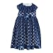 Lilax Little Girls' Collared Polka Dot Tulle Dress