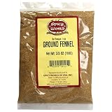 Spicy World Ground Fennel, 3.5-Ounce Bags (Pack of 6)