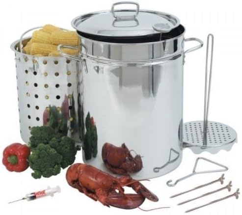 Bayou Turkey Fryer Pot; Classic 1118 32 Quart Stainless Steel