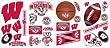 Wisconsin Badgers - 28 College Wall Stickers/Decals