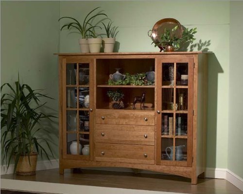 Chatham Furniture 1075 (Antique White/Nickel) Back Bay Cherry Family Cupboard Finish: Antique White,