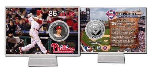 Highland Mint MLB Philadelphia Phillies Chase Utley Silver Coin Card