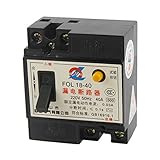 uxcell　ボタン残留電流回路ブレーカ　漏電ブレーカ　イエロー　ネジと　220V AC 40A 2P RCCB