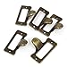 Home Cabinet Drawer Door Tag Style Pulls Handle Bronze Tone 5 Pcs