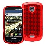 Red Argyle Flexible TPU Cover Skin Phone Case for SAMSUNG DROID CHARGE 4G L ....