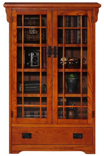 Craftsman Four - shelf Bookcase, 4-SHELF, DARK OAK