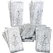 1000 Silver Paper Gift Bags Shopping Tote Sales 4x11