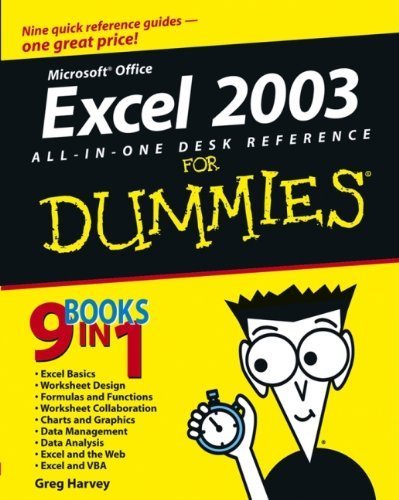 Excel 2003 All-in-one Desk Reference for Dummies by Harvey, Greg (2003) Paperback