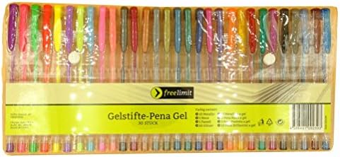 Gel Ink Pens Set of 30 Multicolors High Quality Variety Pack Coloring Set for Adult Coloring Books Including Pastel,Glitter,Metallic,Neon for Sketching,Drawing