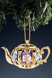 Review KG & C  / KG & C 0134M Teapot Gold Plated With Color Crystal Ornament
