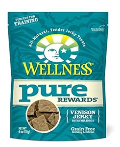 Wellness Pure Rewards Natural Grain Free Dog Treats Made in USA Only, Venison Jerky, 6-Ounce Bag Wellness Pure Rewards Natural Grain Free Dog Treats Made in USA Only, Venison Jerky, 6-Ounce Bag
