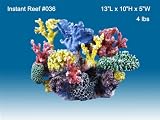 Instant Reef #036 Artificial Coral Reef Aquarium Decoration for Saltwater Fish, Marine Fish Only with Live Rock Aquarium, Coral Reef Tank, Freshwater Aquarium. Gorgeous Corals, Non-Toxic, Easy to Clean. Reef Aquarium at Saltwater Fish Only Tank costs