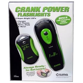 First Alert 2-pack Crank Flashlight with Cell Phone Charger by First Alert
