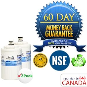 Green Filter for Maytag UKF-7003 NSF Certified Refrigerator Water Filter, Certified Green, Made in North America 2 Pack