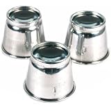 3 10X Loupes Jeweler Aluminum Magnifiers Eye Tools