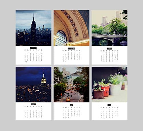 2016 Desk Calendar - New York, New York - Manhattan Art, NYC Art, Stocking Stuffer Mini Calendar