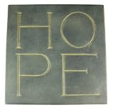 HOPE Outdoor Garden Wall Plaque Stepping Stone