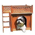 Merry Pet Room-with-a-View Wood Pet House, Small