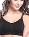 Women's Adjustable Seamless Nursing Bra Push Up Comfort Sleep Bralette Black,3PCS/Pack(Black),Medium