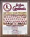 St. Louis Cardinals 1967 World Series MLB Baseball 11x13 Healy Wall Plaque with Walnut Finish Backin