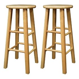 Click here to buy Winsome Wood 83230 Square Set Bar Stool, Natural (2 pack) by Winsome.