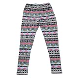 (ヘルスニット)Healthknit レギンス (男女兼用) ネィティブ柄 HKT-4117  ピンク L