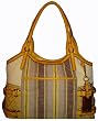 Etienne Aigner Purse Handbag Stonebridge Fabric Collection Daffodil