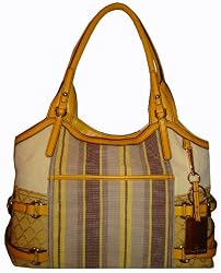 Etienne Aigner Purse Handbag Stonebridge Fabric Collection Daffodil