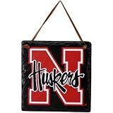 NCAA Nebraska Cornhuskers Black Hanging Sign