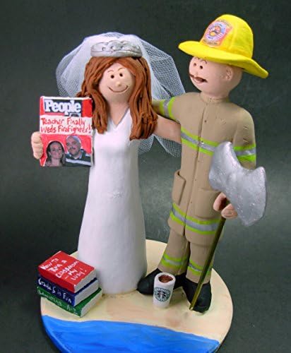 Fireman's Wedding Cake Topper - Custom Made