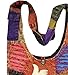 Boho Bohemian Recycled Ripped Razor Cut Patch Peace Om Signs Sling Crossbody Monk Bag Purse Nepal