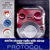Buy AM FM Shower Radio With Mirror Battery Operated By Protocol