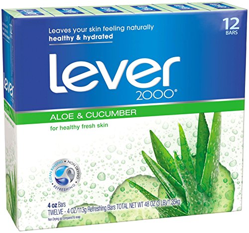 Lever 2000 Bar - Aloe and Cucumber - 4 oz - 12 ct