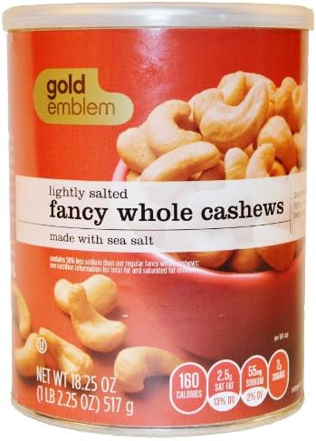 Gold Emblem Fancy Whole Cashews (Lightly Salted)
