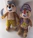 Disney Bean Bag Plush Chip and Dale Set As Pirates