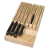 Kitchen & Housewares : Lipper International 357 In-Drawer Knife Block, Beachwood