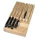 Lipper International 357 In-Drawer Knife Block, Beachwood
