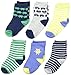 Carter's Baby Boys' Newborn 6 Pack Striped Monster Computer Socks