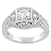 Tressa Sterling Silver Round-cut Pave-style Cubic Zirconia Ring