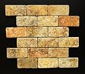 Scabos 2 X 4 Tumbled Travertine Brick Mosaic Tile